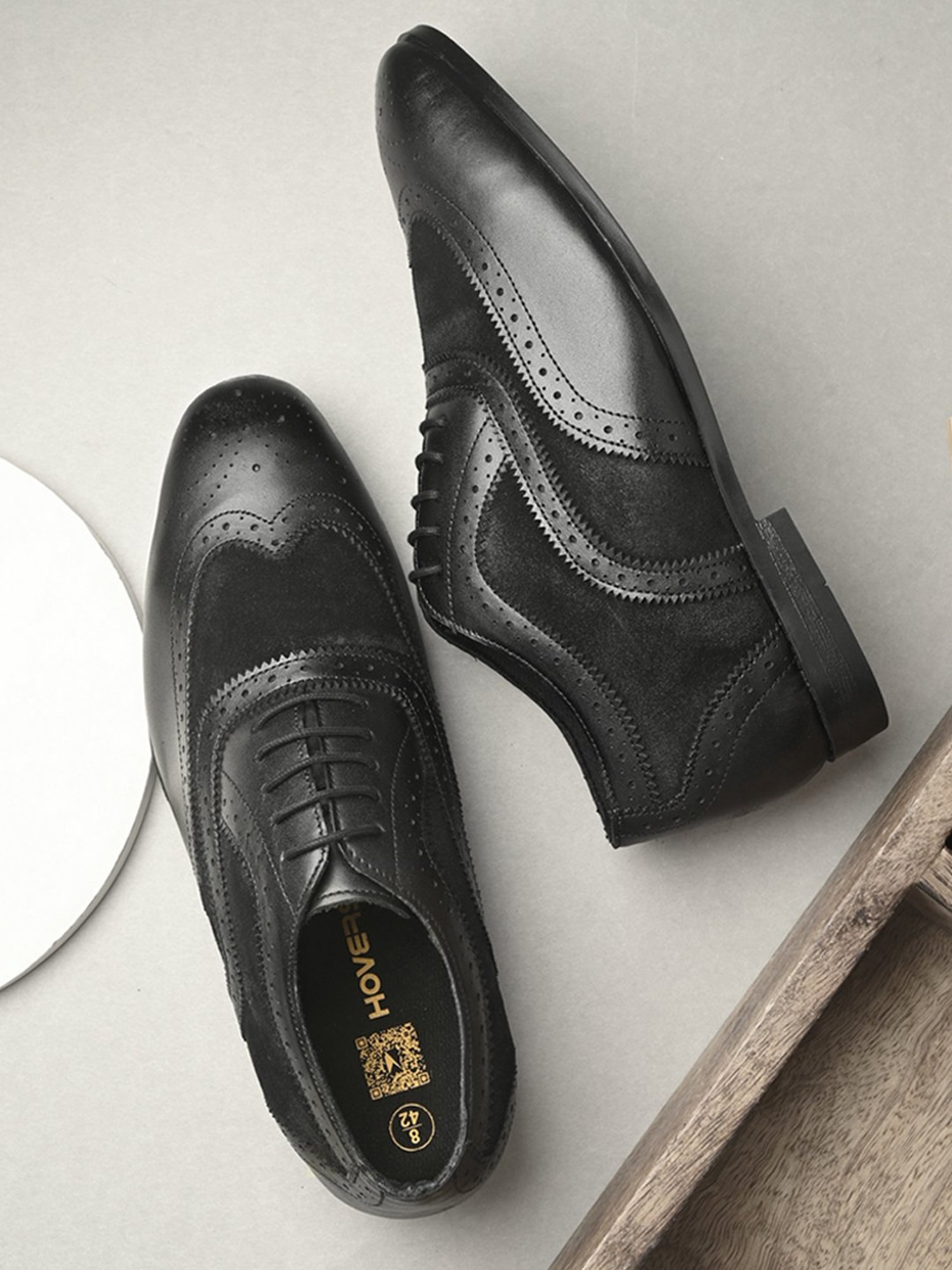 Hoversole Men's Lord Black Brogue Shoes