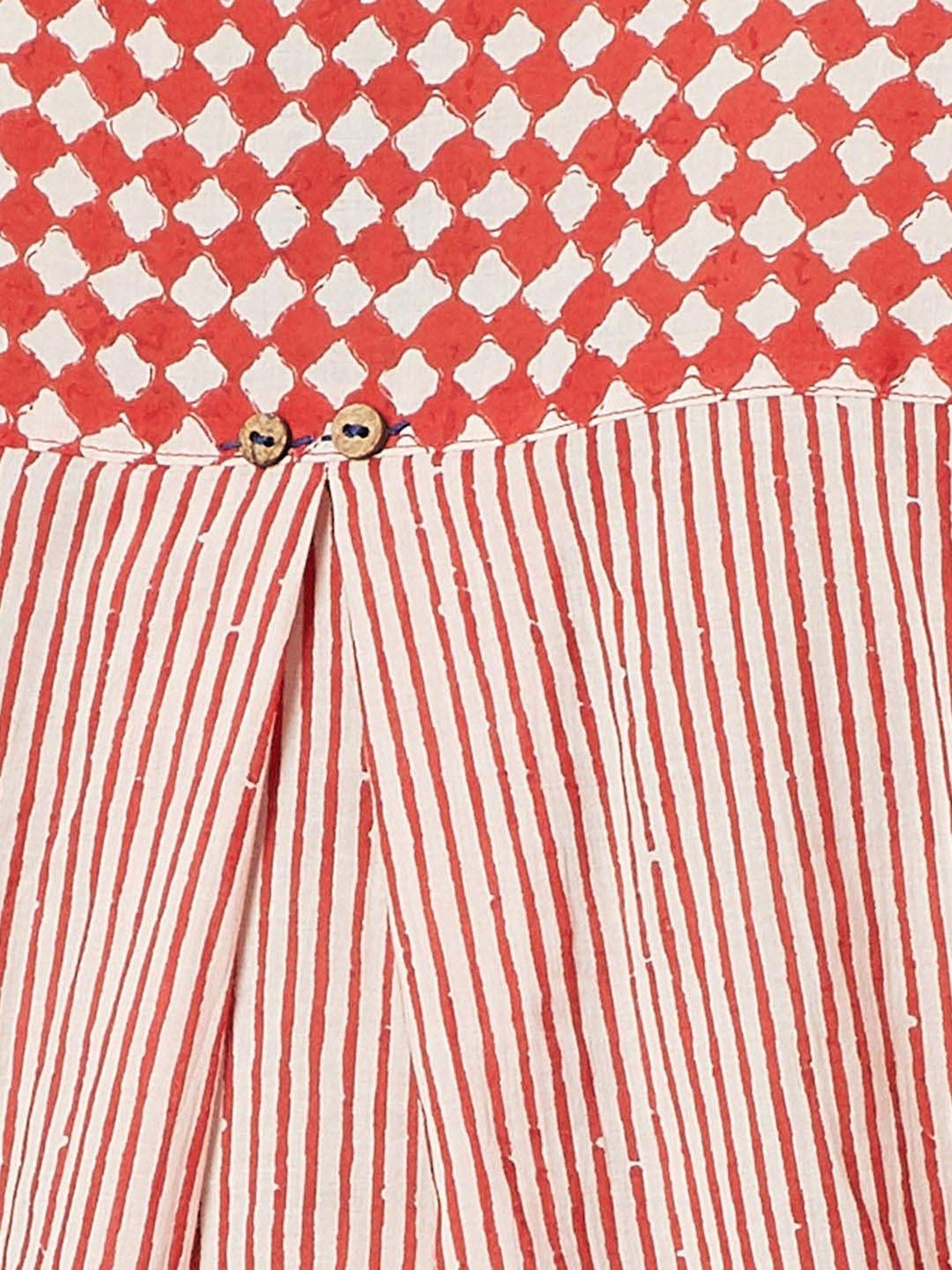 Melange by Lifestyle Red Cotton Printed Tunic