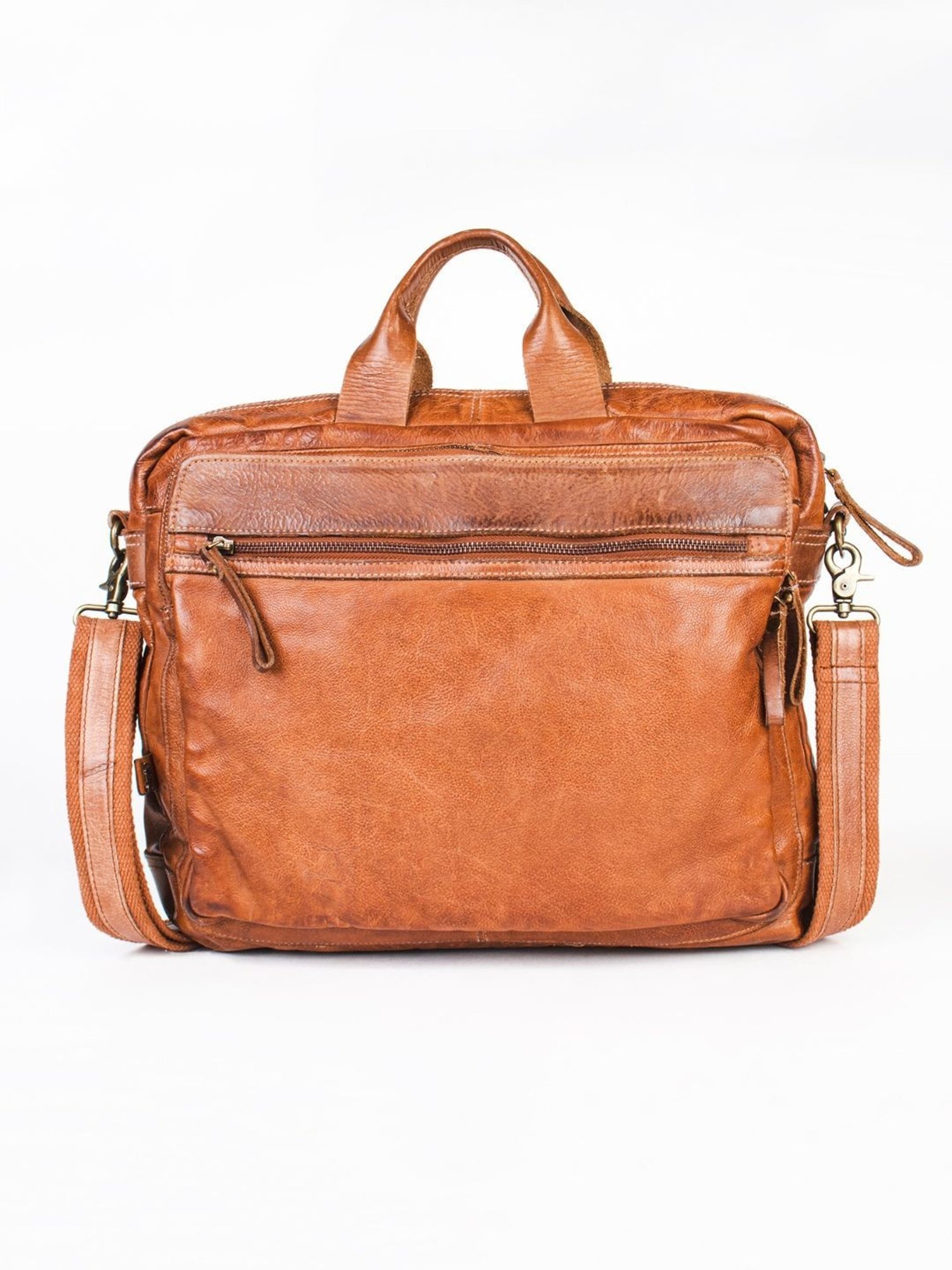 Art N Vintage Enfield Vintage Cognac Leather Solid Large Laptop Messenger Bag