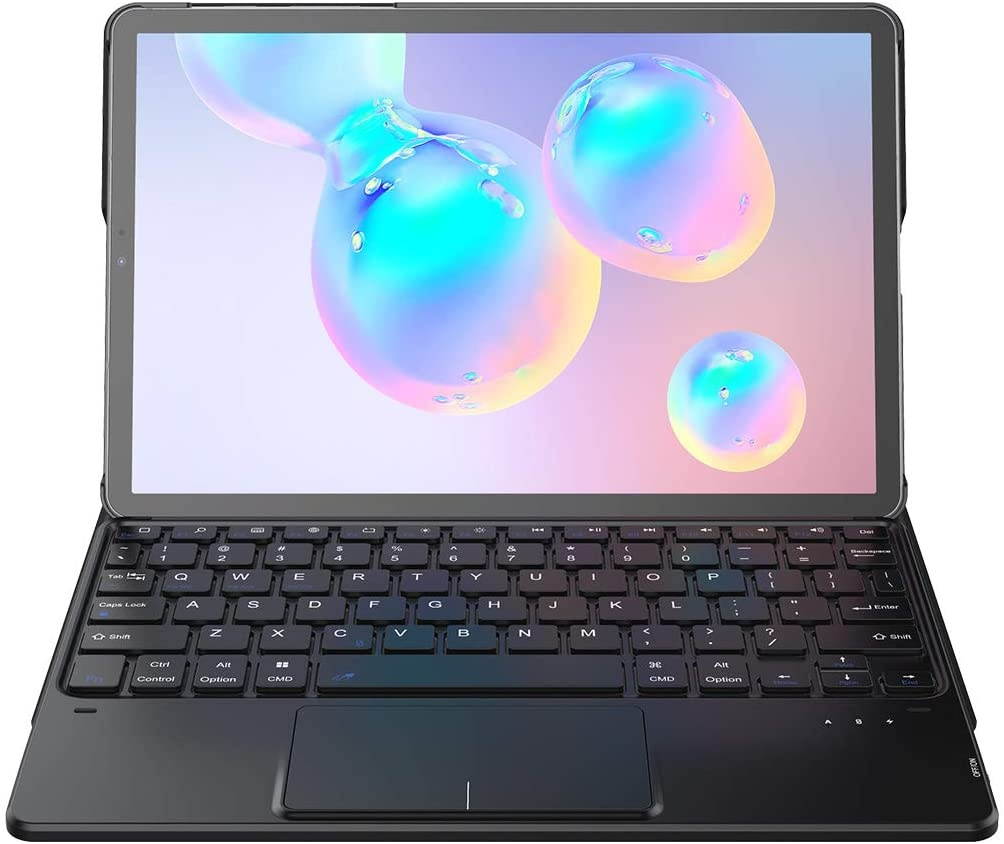 Feitenn Galaxy Tab S6 Keyboard Tab S6 Keyboard Case Laptop Touchpad Detachable Sleep/Wake Smart Tablet Cover Pencil Holder Stand Wireless Bluetooth Keyboard for Samsung Galaxy Tab S6 10.5 - Gray