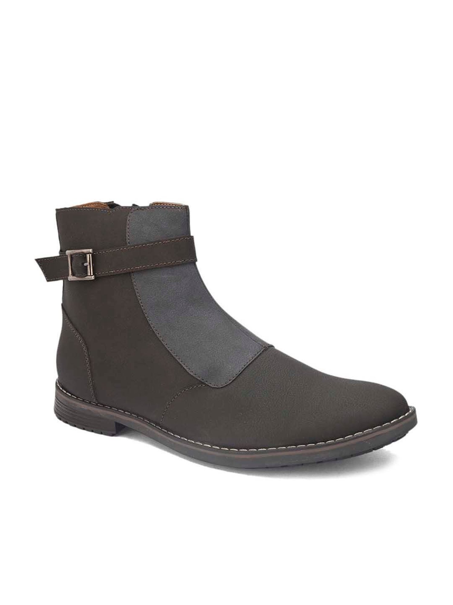 El Paso Men's Brown Casual Boots