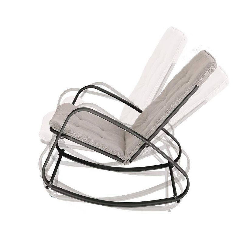 Outdoor Rocking Chair - Black - Captiva Designs