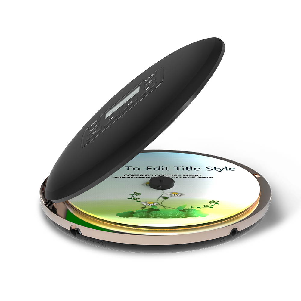 HOTT Portable CD Player Personal Compact Disc Player with LCD Display Stereo Earbuds and USB Power Adapter Electronic Skip Protection Anti-Shock Function