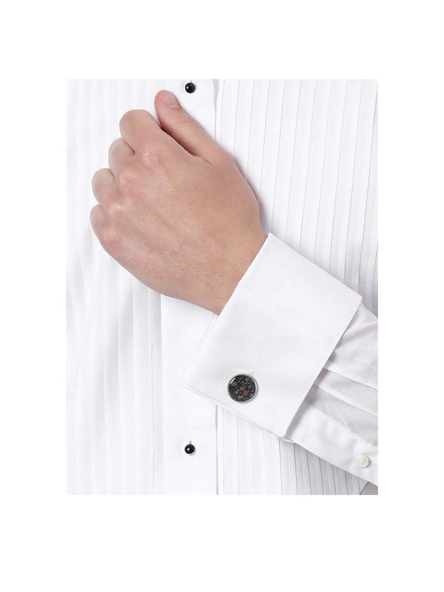 Tossido Green Solid Cufflinks