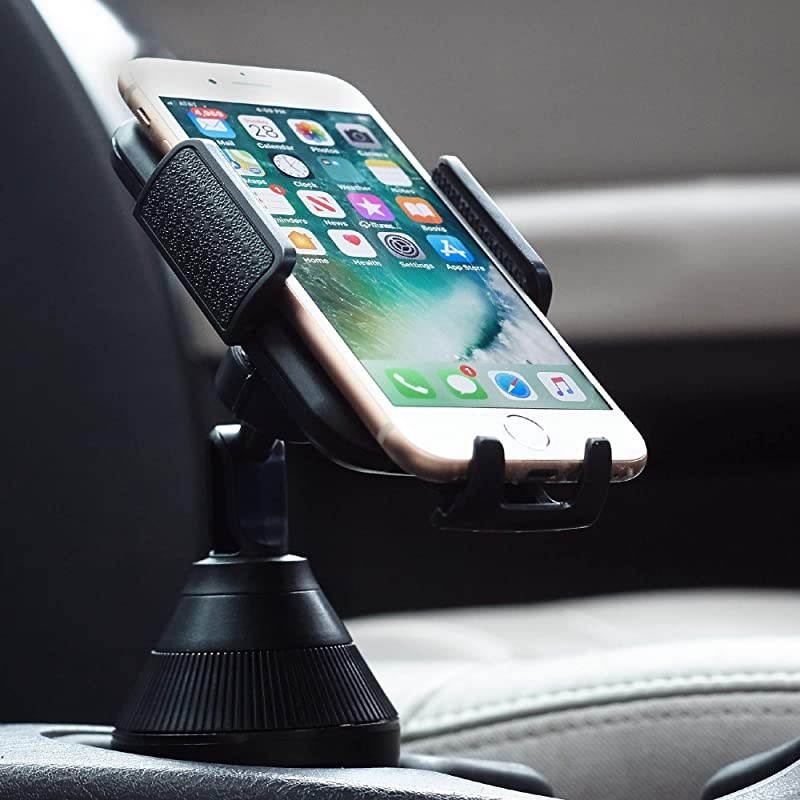 Universal Car Phone Holder Long Neck Cup Holder Phone Mount Wont Obstruct Your View While Driving Swivel Cell Phone Car Mount for iPhone Samsung Galaxy Note Max More
