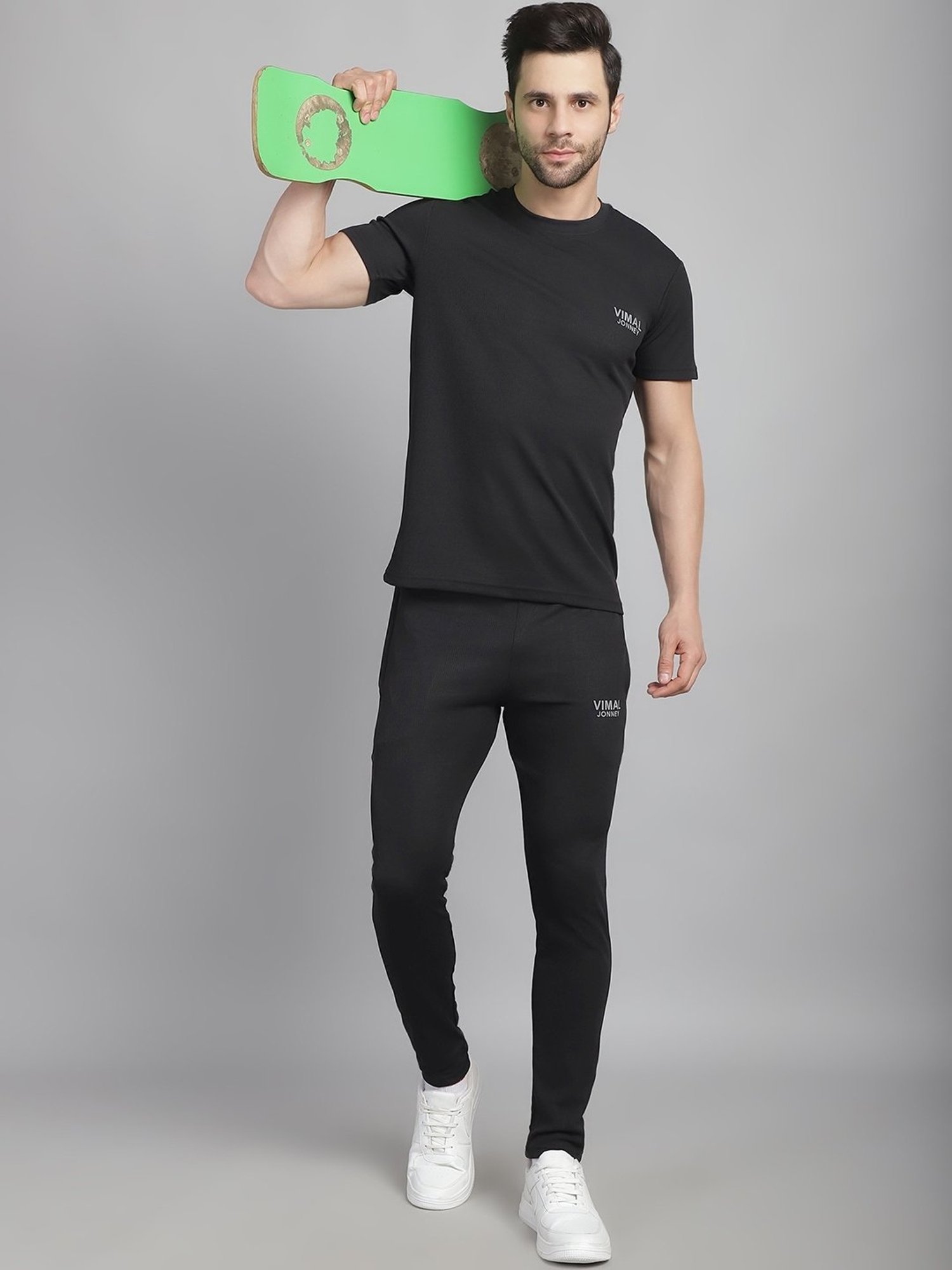Parx Black Jogger Fit Joggers