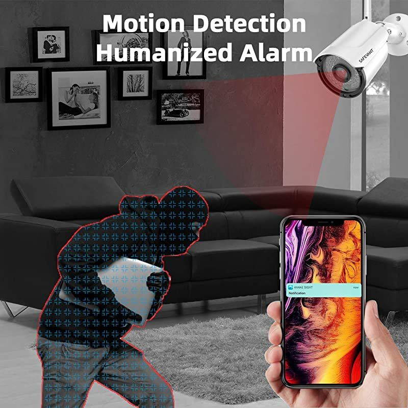 1080P Wireless Security Camera System, 8 Channel Outdoor Indoor Wireless NVR Systems 8PCS 2MP Home Surveillance IP Cameras Night Vision Motion Detection