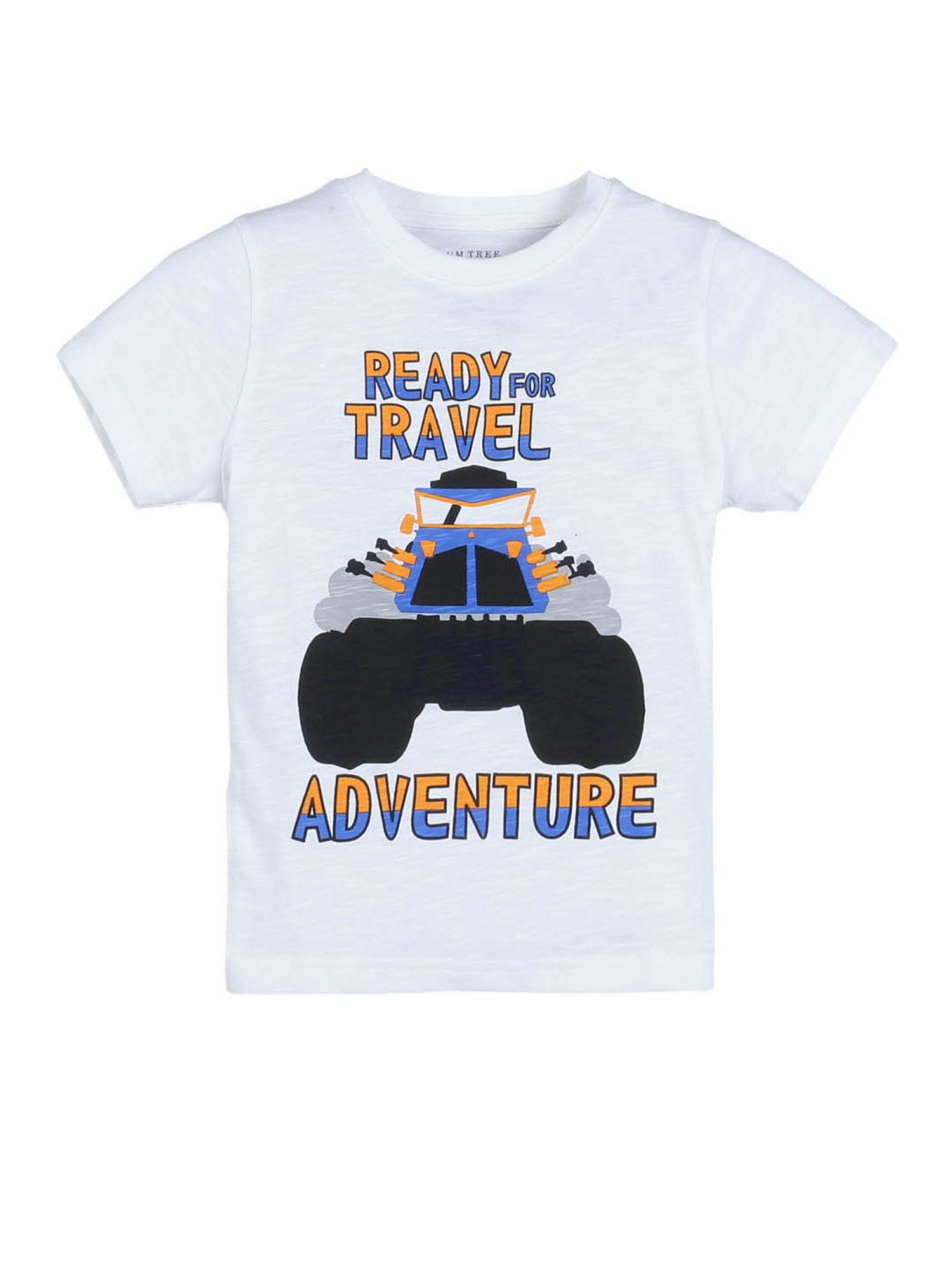 Plum Tree Kids Navy & White Printed T-Shirt (Pack Of 2)