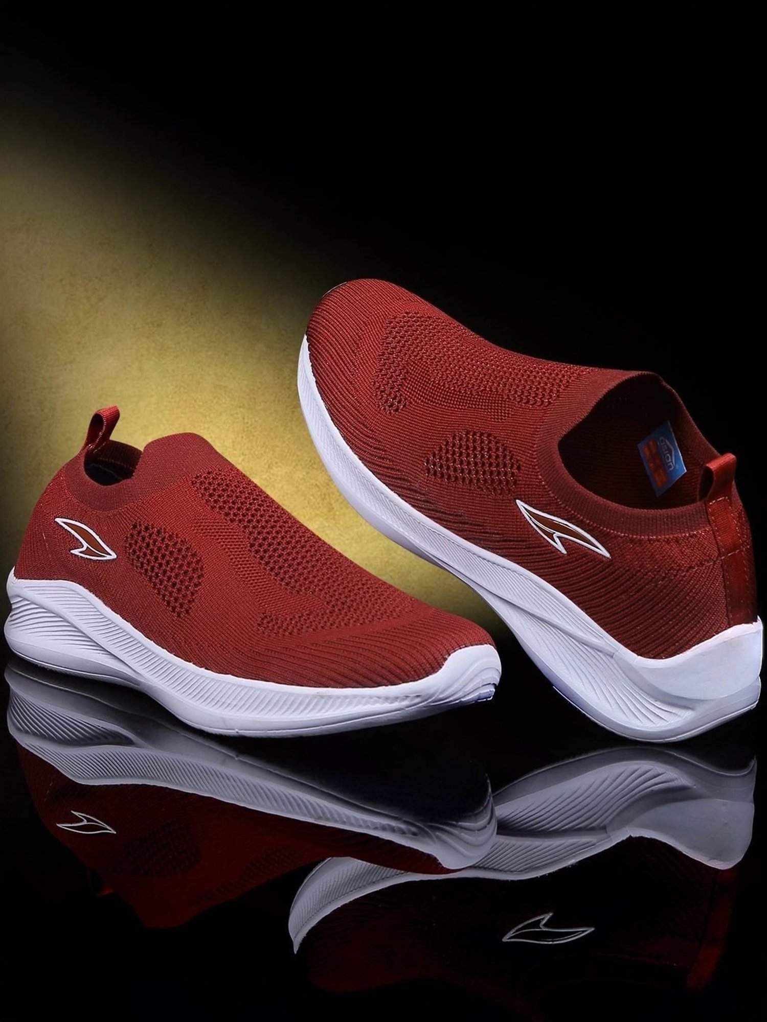 Asian Men's Maroon Walking Shoes