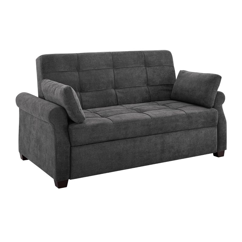 Queen Hannah Convertible Sofa Gray - Serta