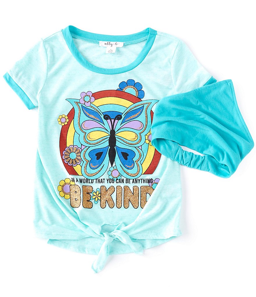 Ally B Big Girls 7-16 Short-Sleeve Be Kind Ringer Tee