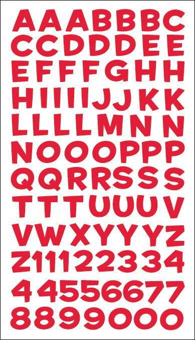 Sticko Alphabet Stickers-Funhouse Red Metallic