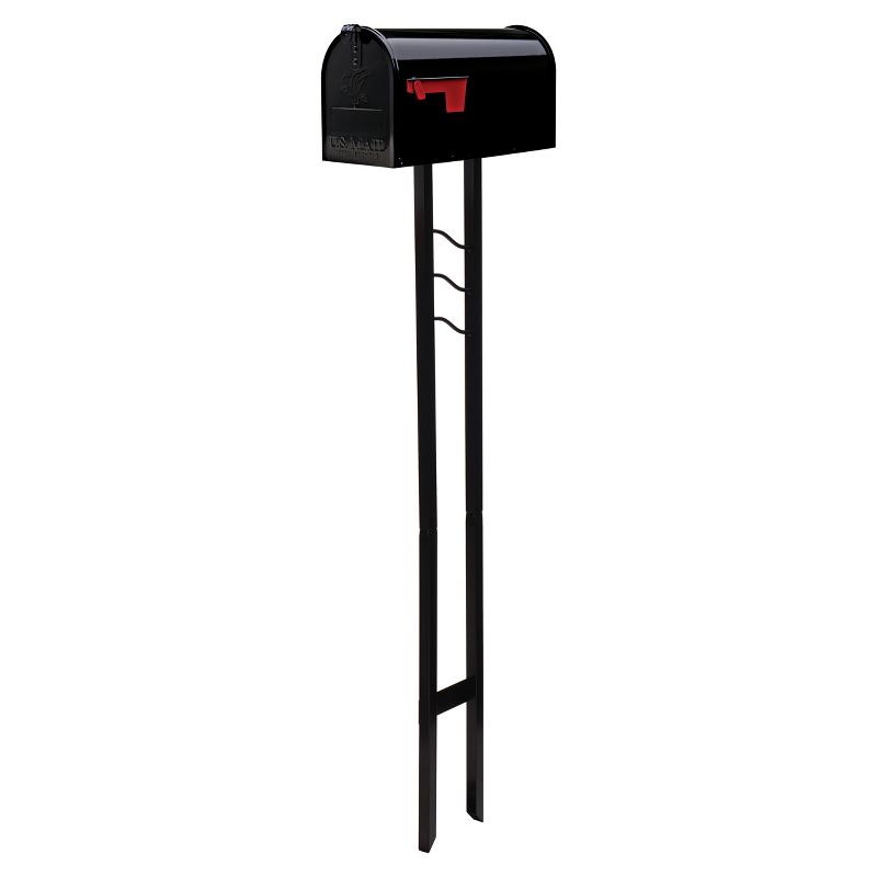 Gibraltar Mailbox All In One To Go Mailbox and Address Posts Black