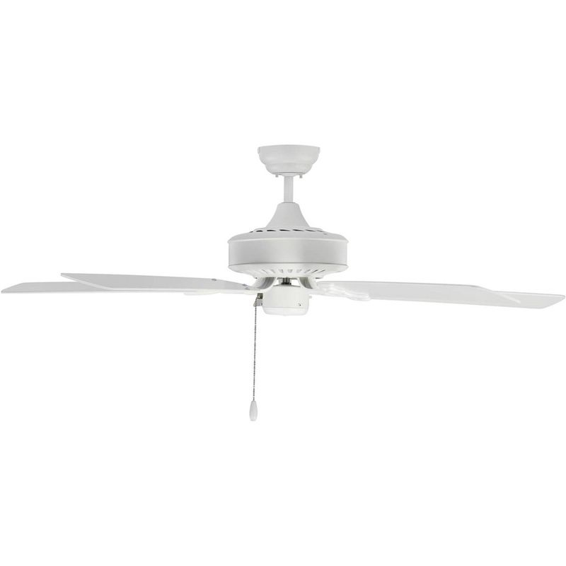 52" Monte Carlo Haven Outdoor Matte White Pull Chain Ceiling Fan