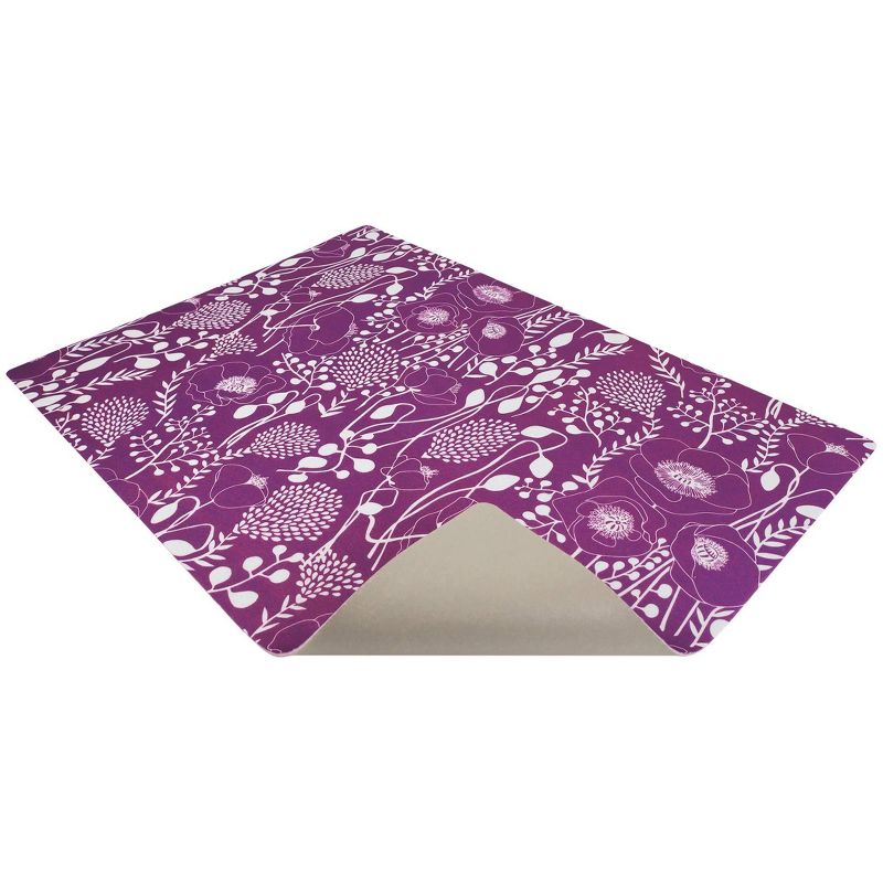Drymate Cat Litter Trapping Mat - Garden Purple