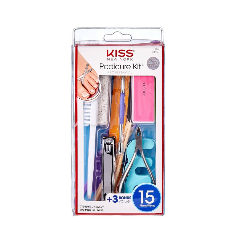 Kiss Nails Professional Pedicure Kit -15pc
