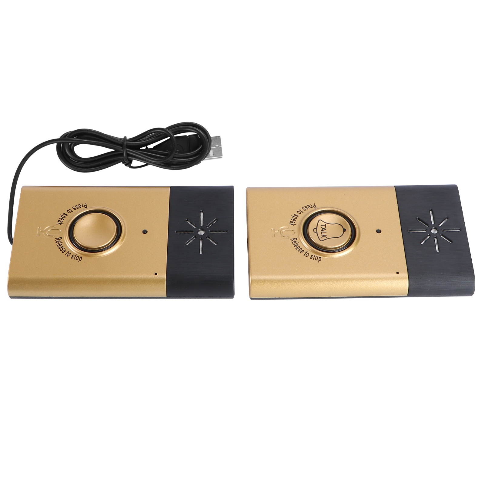 2.4G Wireless Intercom Doorbell Wireless Voice Two-Way Portable Walkie-talkie Doorbell (Gold)