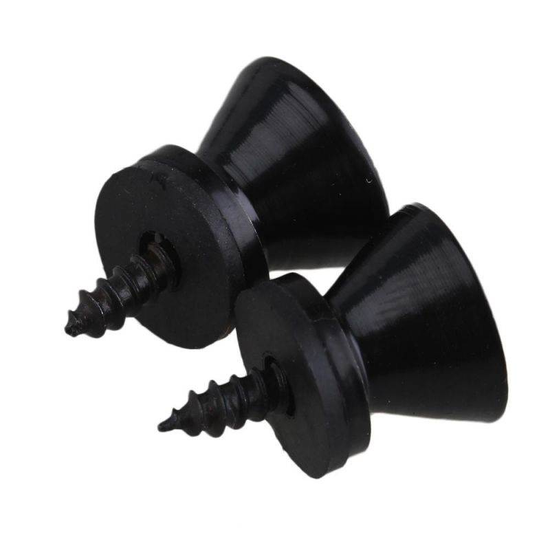 BQLZR 12.5mm Dia Black Plating Guitar Strap Lock Pack of 20