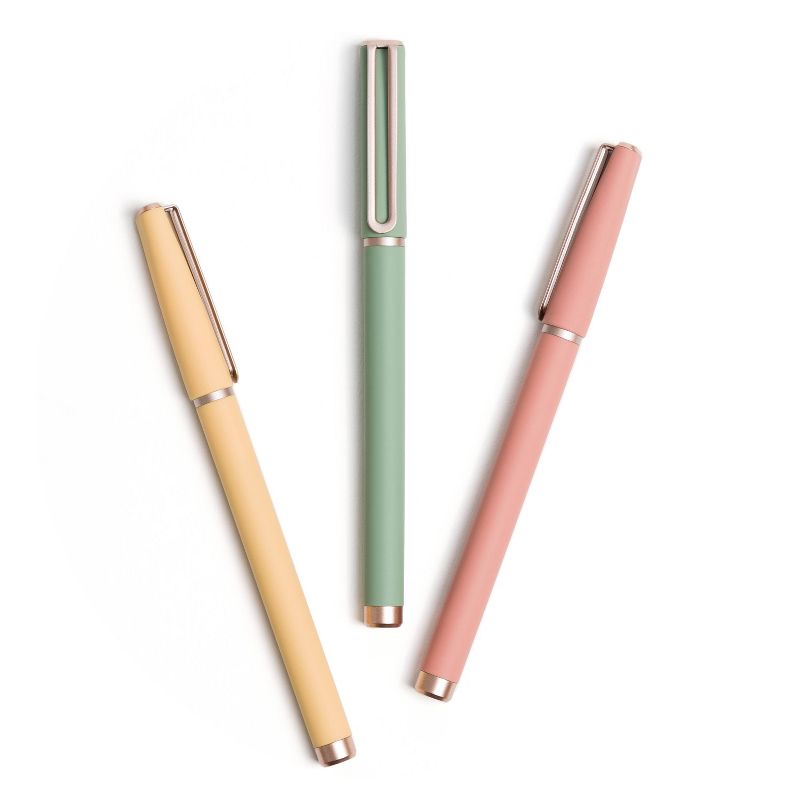3ct Soft Touch Felt Tip Pens Rose Gold Accents - U Brands