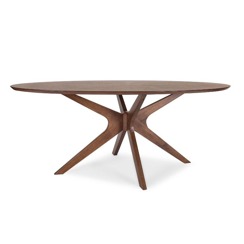 Farrah Oval Dining Table Walnut - Poly and Bark
