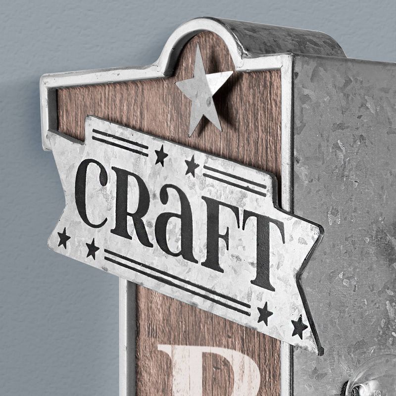 Craft Beer Vintage LED Marquee Sign Wall Decor Brown/Silver - Crystal Art Gallery