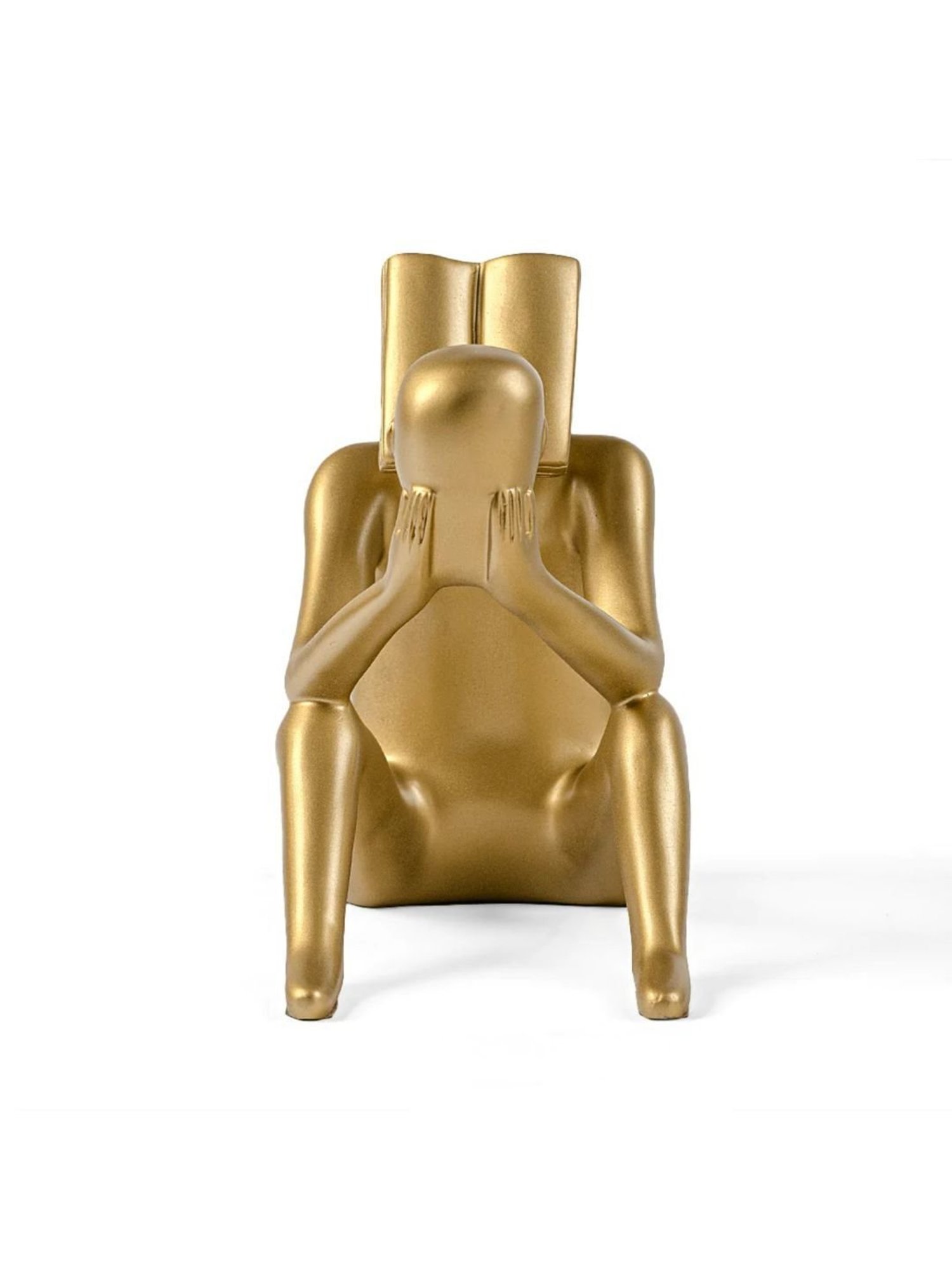 The Artment Gold Resin Book Reading Big Sculpture