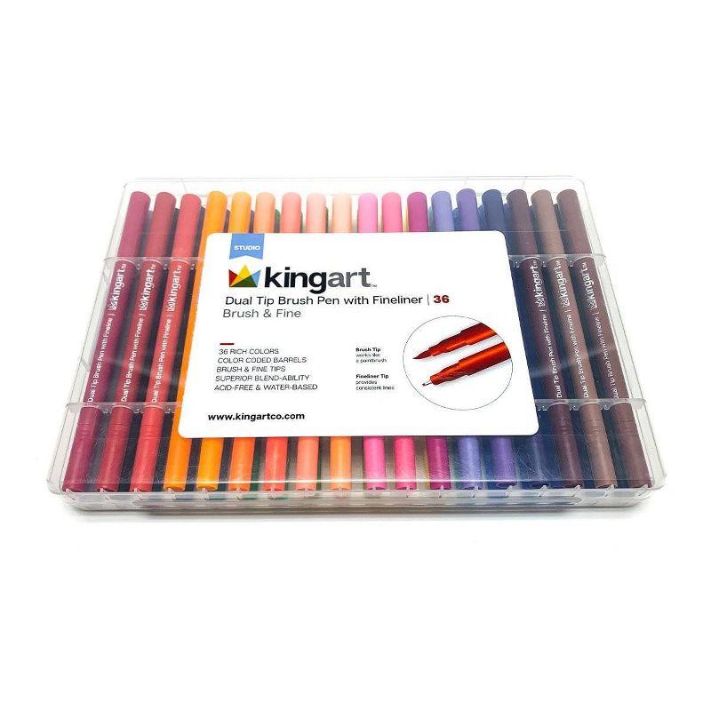 Kingart 105ct Markers Gel Pens Drawing Pad Bundle