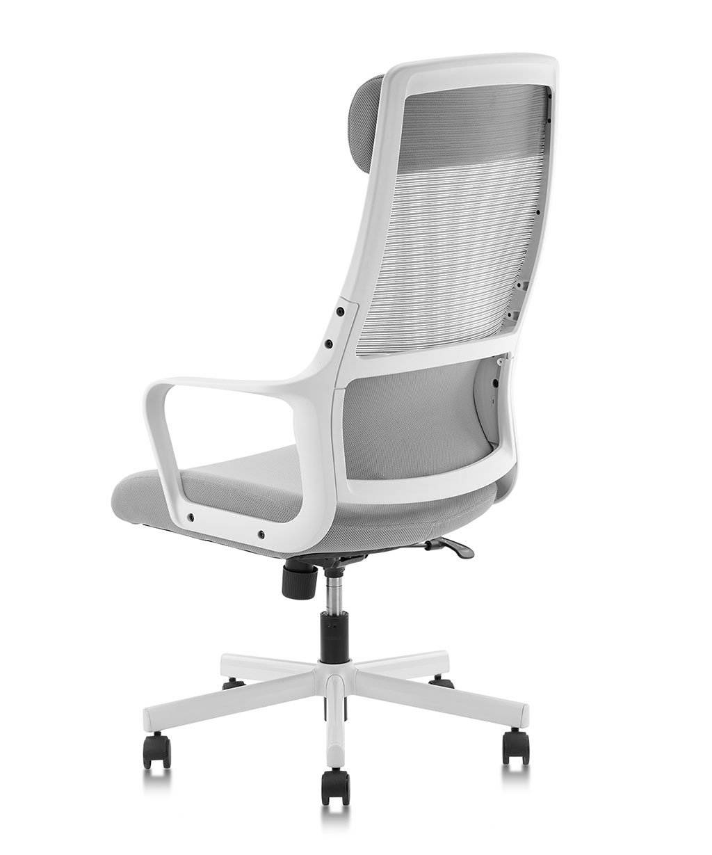 COLAMY High Back Office Chair Modern Home Swivel Computer Task Chair with Armrests Padded Headrest Ergonomic Mesh Desk Chair