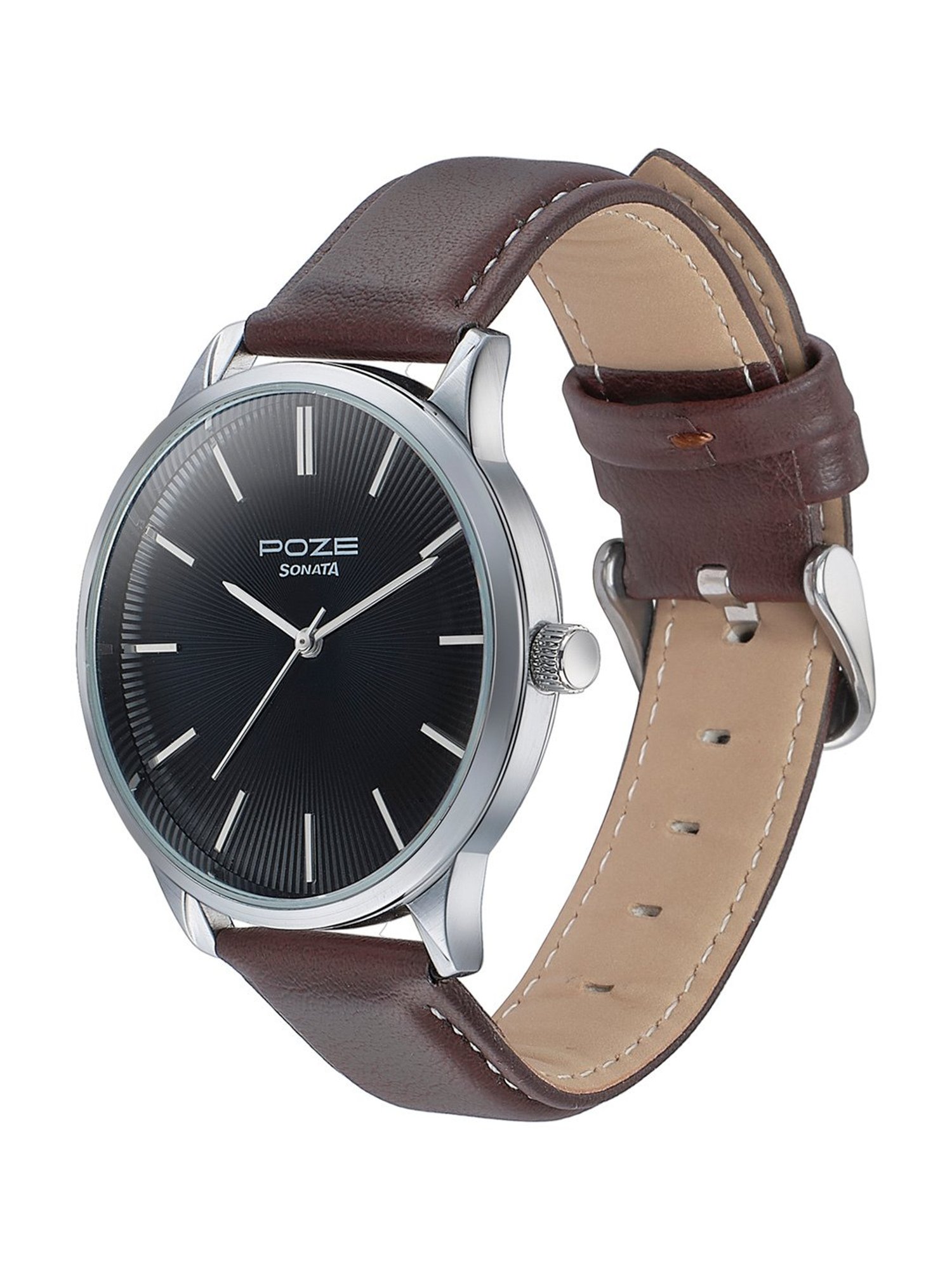 Sonata Poze 3.0 SP70046SL01W Analog Watch for Men