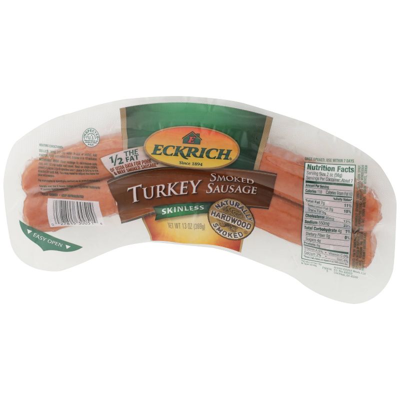 Eckrich Turkey Skinless Smoked Sausage - 13oz