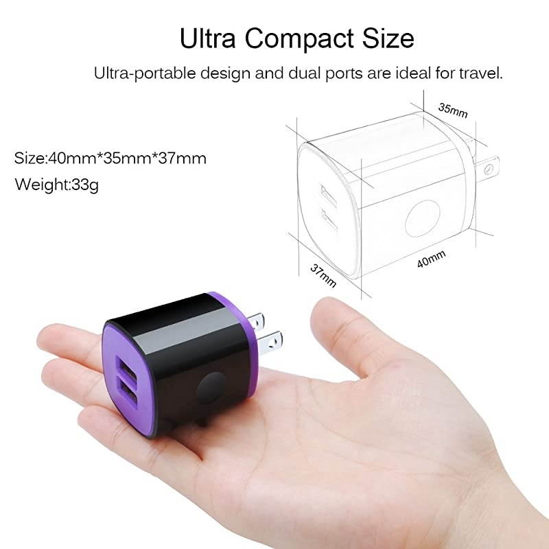 Type C Phone Charger  USB Wall Adapter Plug + 6ft C Charger Cable Compatible with LG Stylo 5 4 G8 G7 V50 V40 V35 ThinQ Q7 Plus V30 V20 G6 G5 Samsung Galaxy A50 10E A20 A80 OnePlus 7 Pro 6T 5