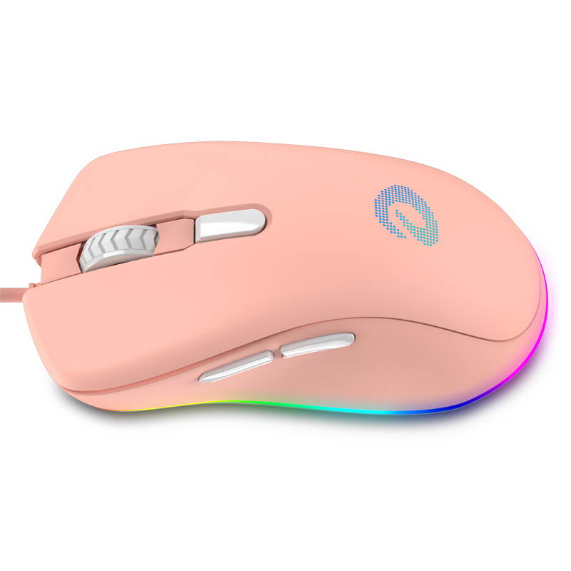 DAREU EM908 Wired Gaming Mouse, 6 Programmable Buttons, Ergonomic RGB Gaming Mouse with 16.8 Million Chroma 7 Backlit for PC, Laptop, and Notebook