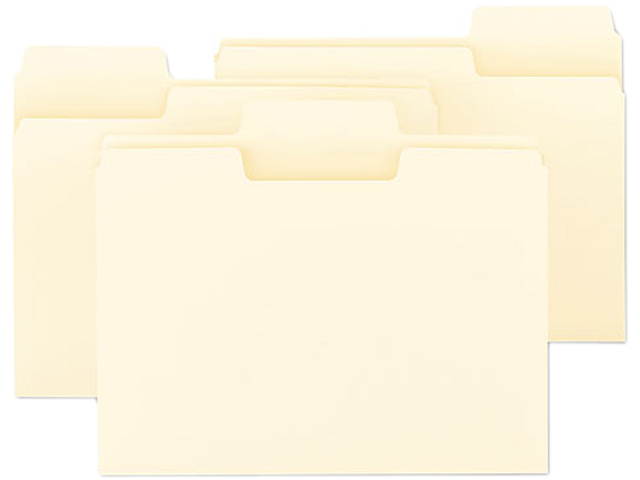 Smead 10395 SuperTab Guide Height Reinforced Folders, Top Tab, Letter, Manila, 100/Box