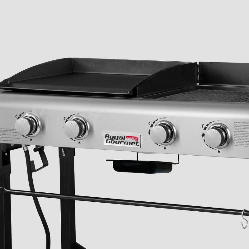 Royal Gourmet Premium 4-Burner 48000-BTU Folding Gas Grill Griddle GD401