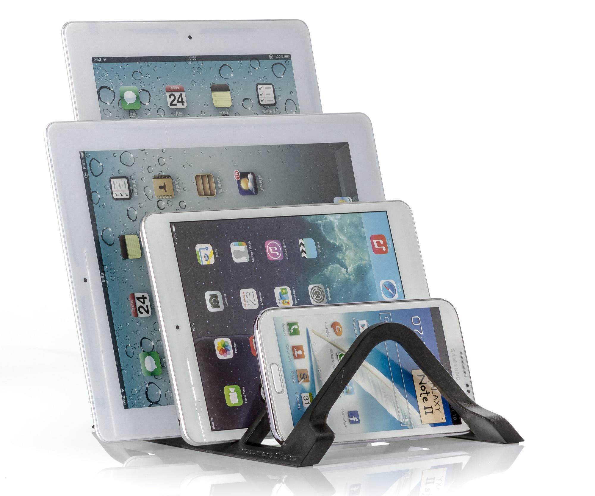 Prosumer&rsquo;s Choice Universal 4 Tablet and Smartphone Charging Organizer Rack / Desktop Stand Holder