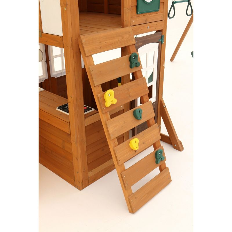 KidKraft Creston Lodge Wooden Swing Set/Playset