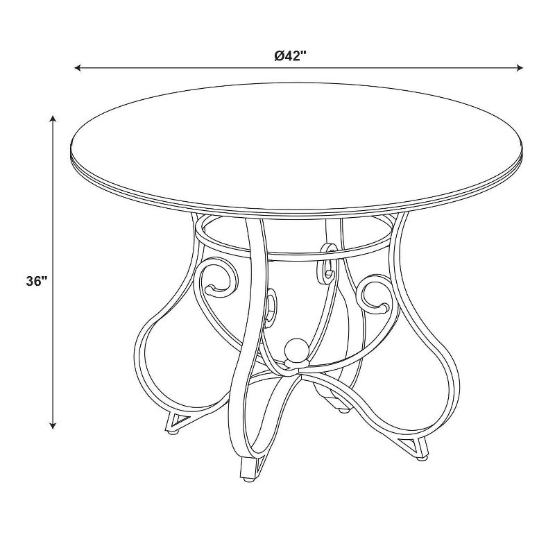 5pc Carter Gathering Dining Sets Cherry Red - Powell Company