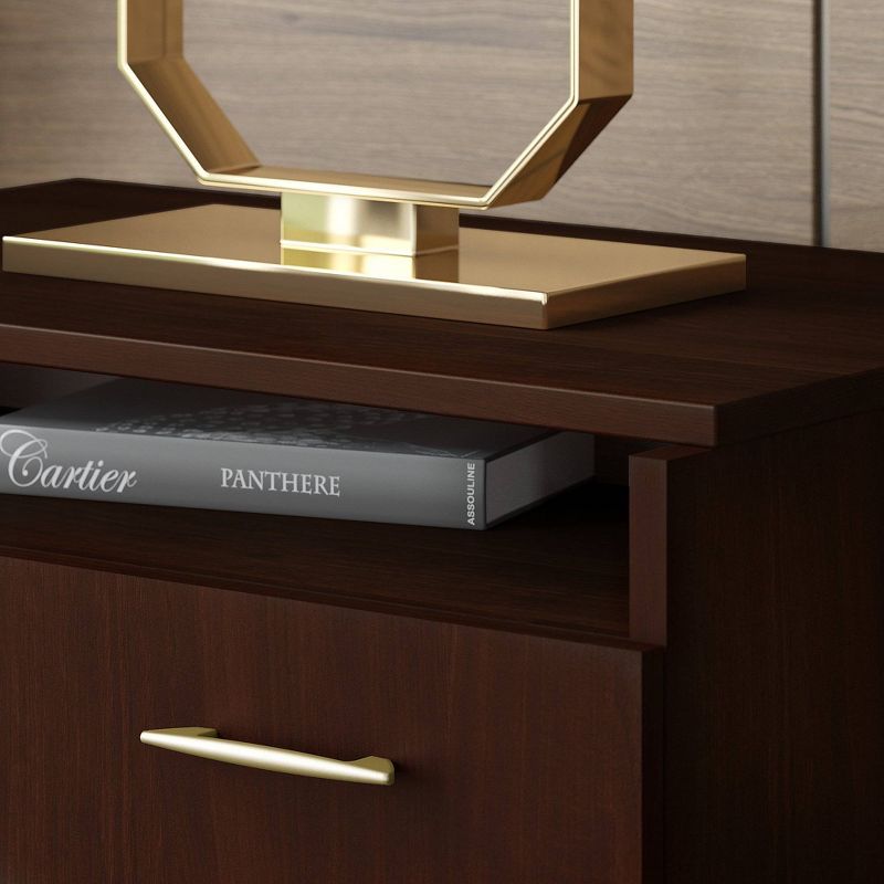 Centura Small Storage Cabinet with Doors Century Walnut - Kathy Ireland Office