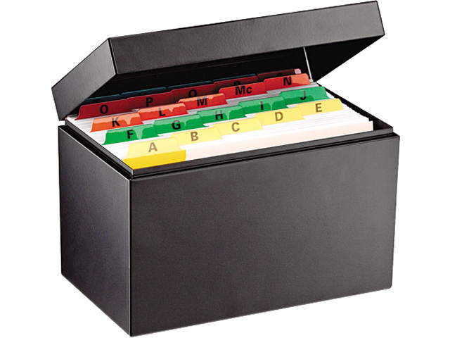 STEELMASTER by MMF Industries 263855BLA Index Card File Holds 500 5 x 8 cards, 8 3/4 x 5 1/8 x 6