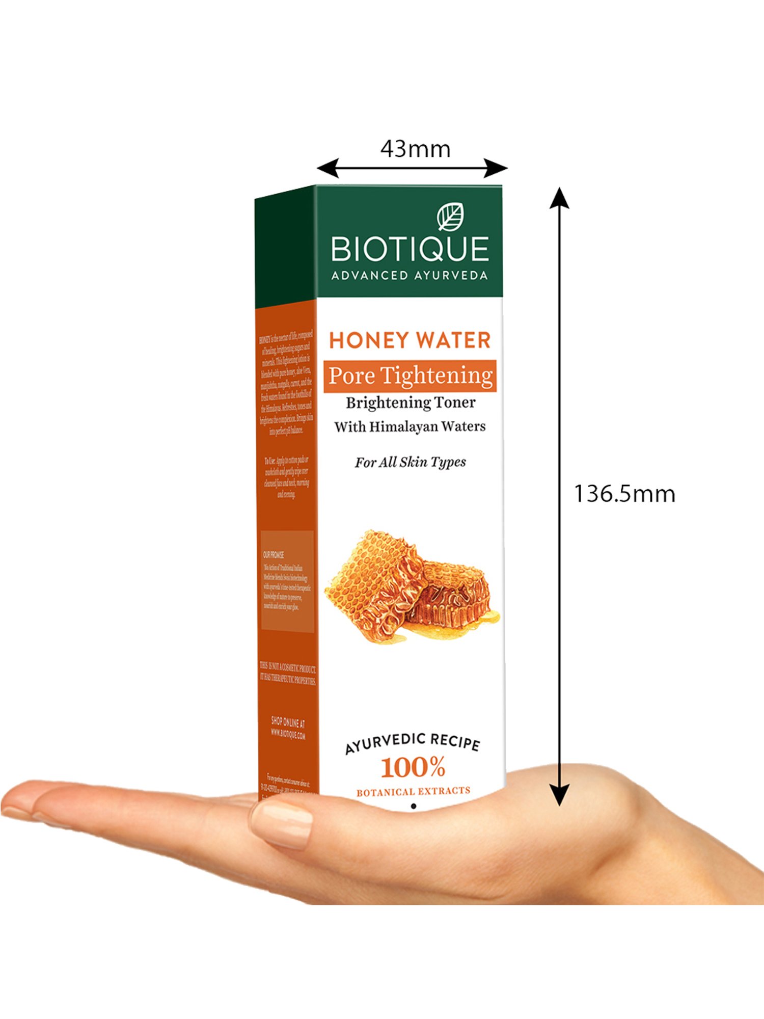 Biotique Honey Water Pore Tightening Brightening Toner - 120 ml