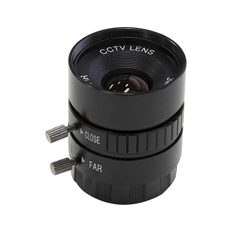 CSMount Lens for Raspberry Pi HQ Camera 12mm Focal Length with Manual Focus and Adjustable Aperture