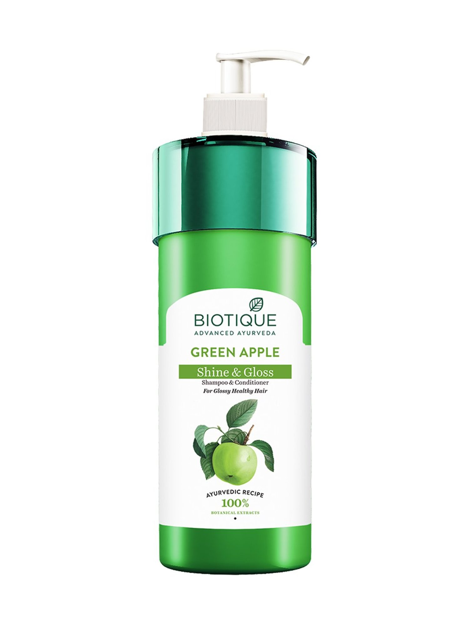 Biotique Green Apple Shine & Gloss Shampoo with Conditioner - 800 ml
