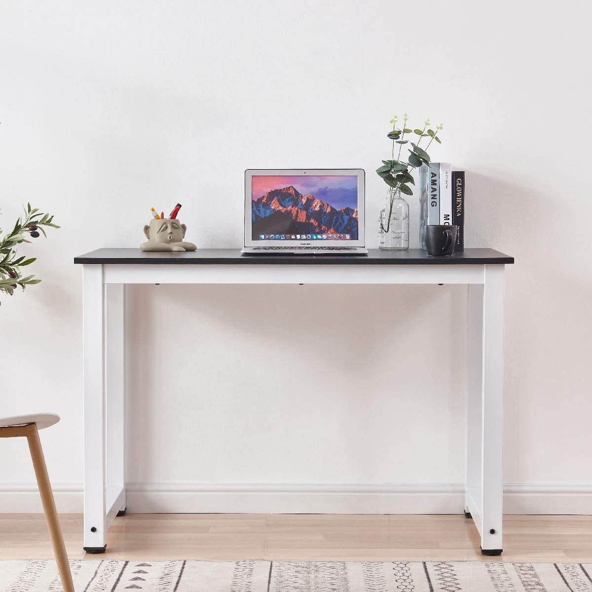 Lifetech Computer Desk 43.3" Modern Study Writing Desk for Home Office Simple Small Desk for Small Spaces, Black