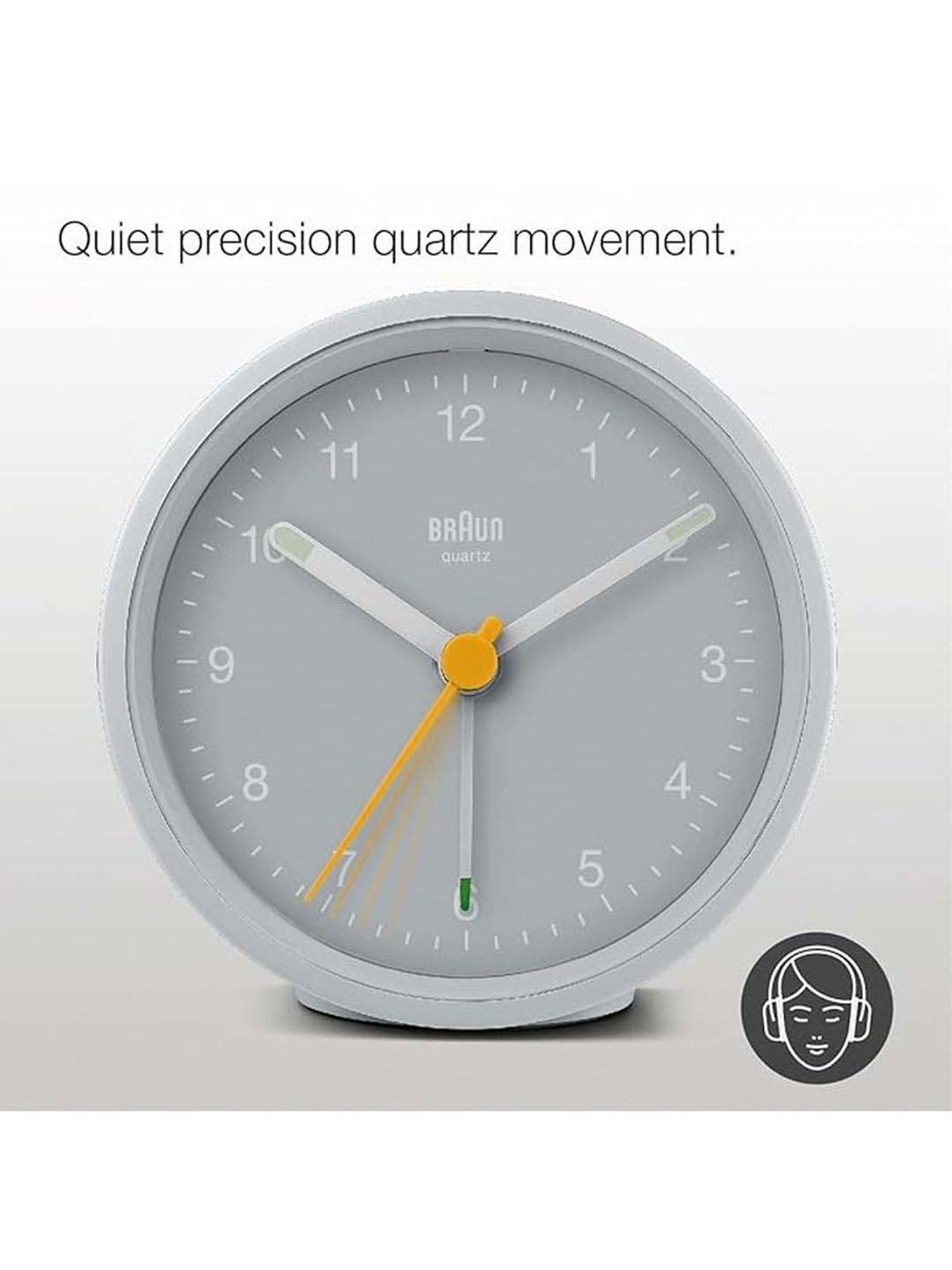 Braun Grey Digital Alarm Clock With Date, Month And Temperature Display