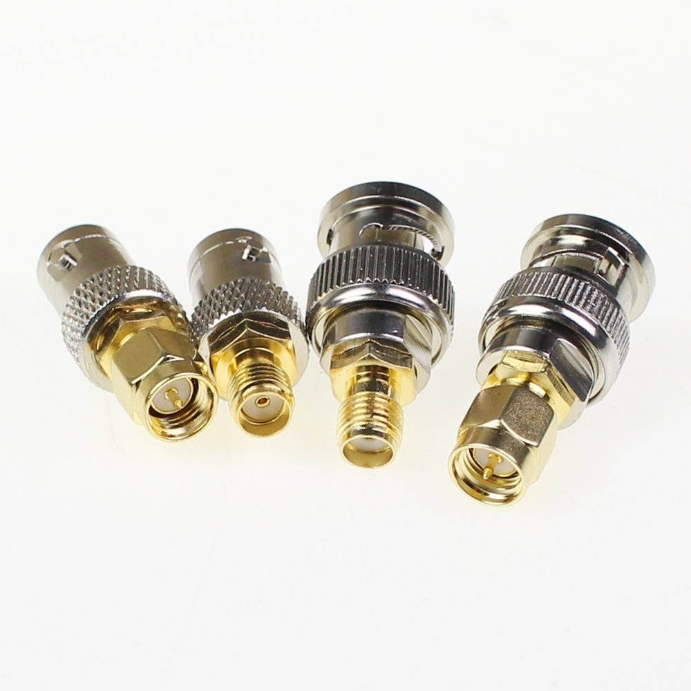 SMA to BNC Kits 2 Set RF Coaxial Adapter Male Female Coax Connector 8 Pieces