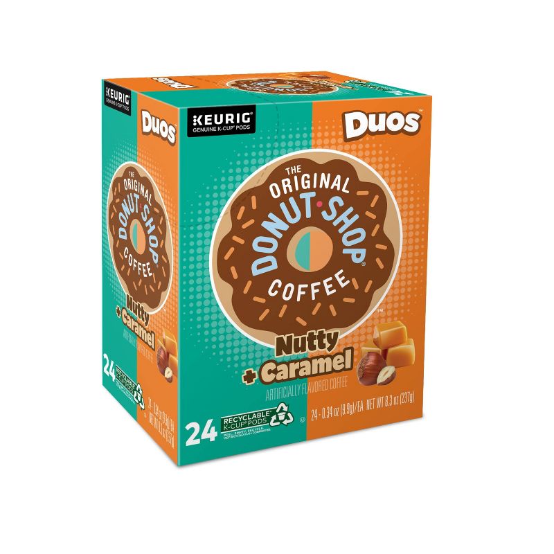 The Original Donut Shop Duos Nutty + Caramel Keurig Single-Serve K-Cup Pods, Medium Roast Coffee - 24ct