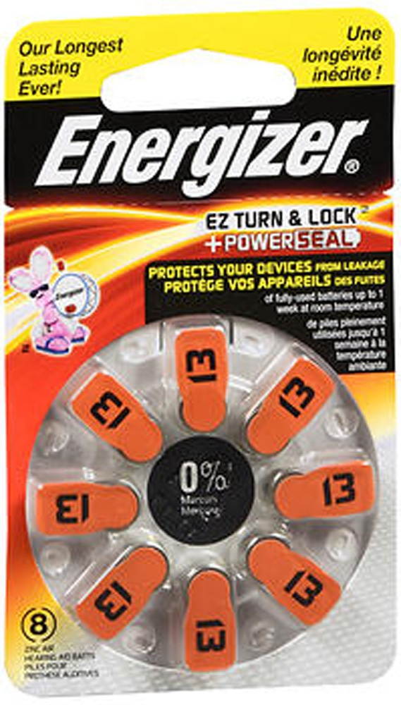 Energizer AZ13DP Coin Cell Hearing Aid Batteries, 8-Card