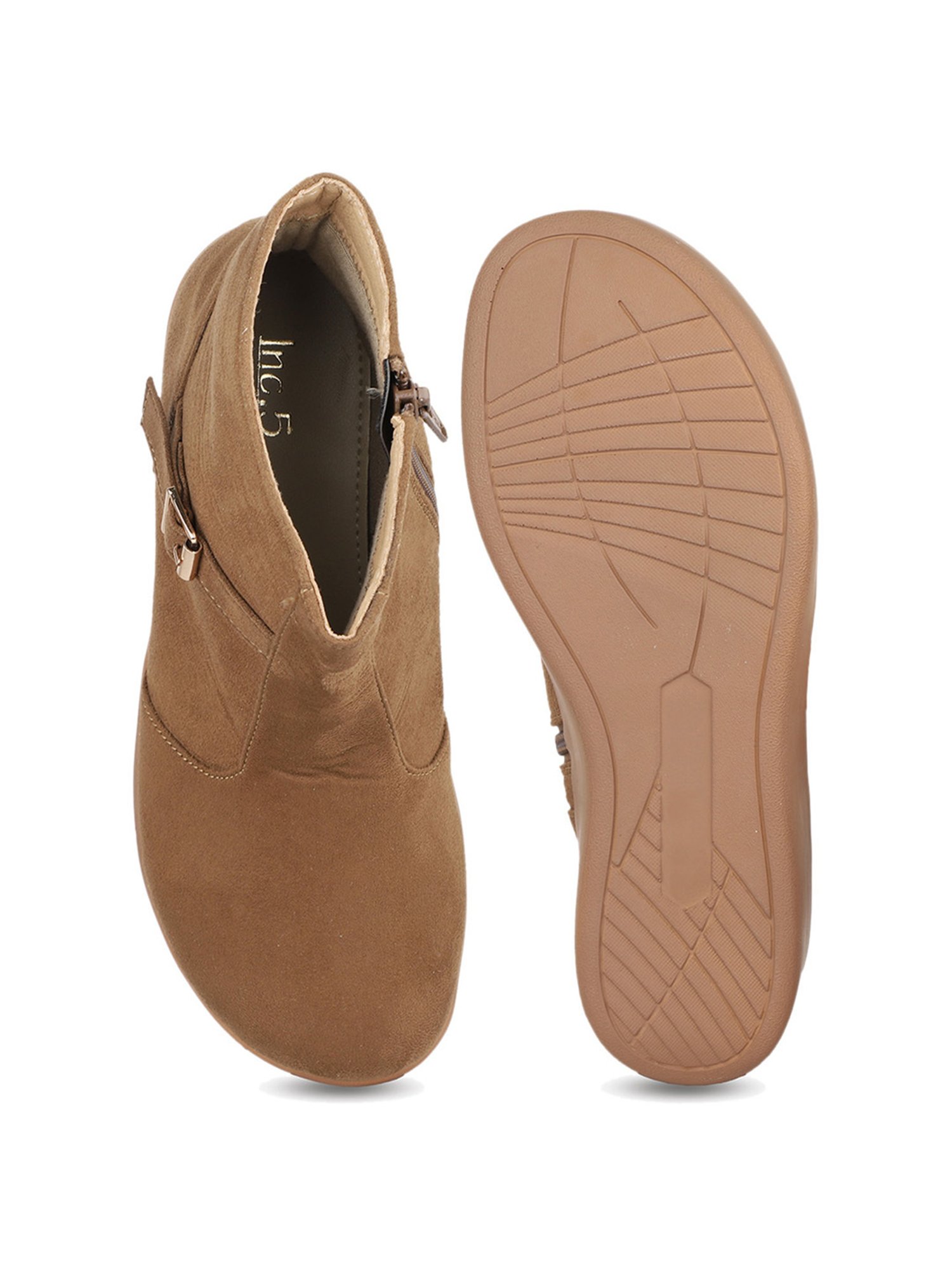 Inc.5 Women's Tan Wedge Booties