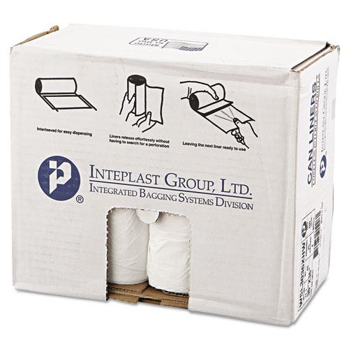 Inteplast Group SL3036XHW Low-Density Can Liner, 30 x 36, 30gal, .8mil, White, 25/Roll, 8 Rolls/Carton, 1 Carton