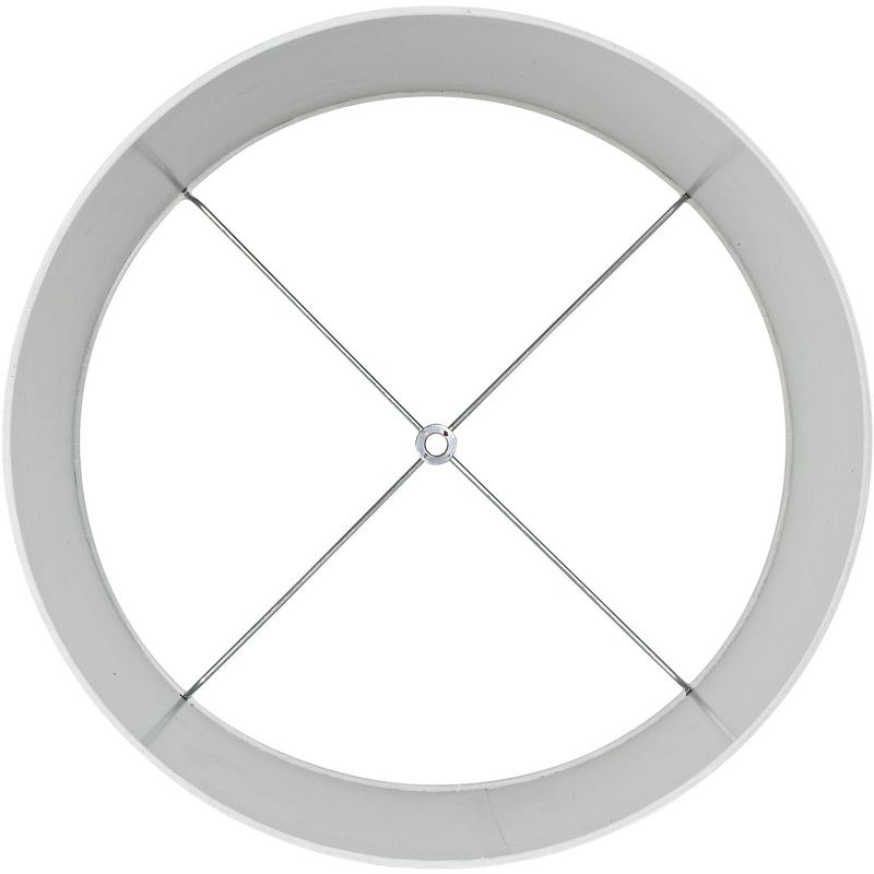 Springcrest Off-White White Drum Lamp Shade Modern Silver Circles 15x16x11 - Spider
